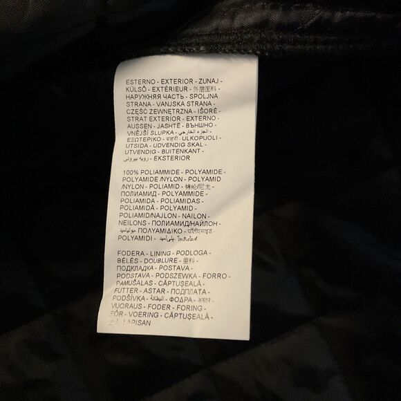 Piombo XL Coat Quilted Snap Jacket Black Corduroy Collar Lightweight Mens NWT - Picture 8 of 9